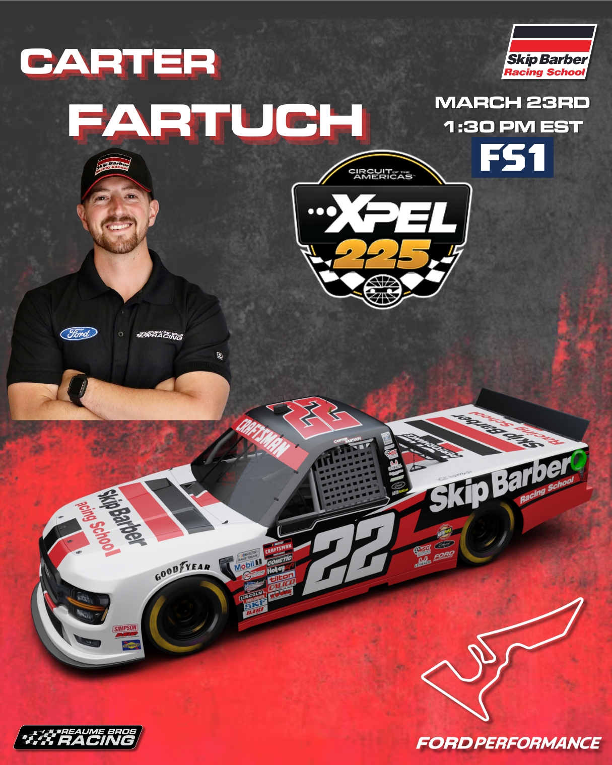 Skip Barber Racing School brings its iconic brand to NASCAR and RBR for Circuit of the Americas